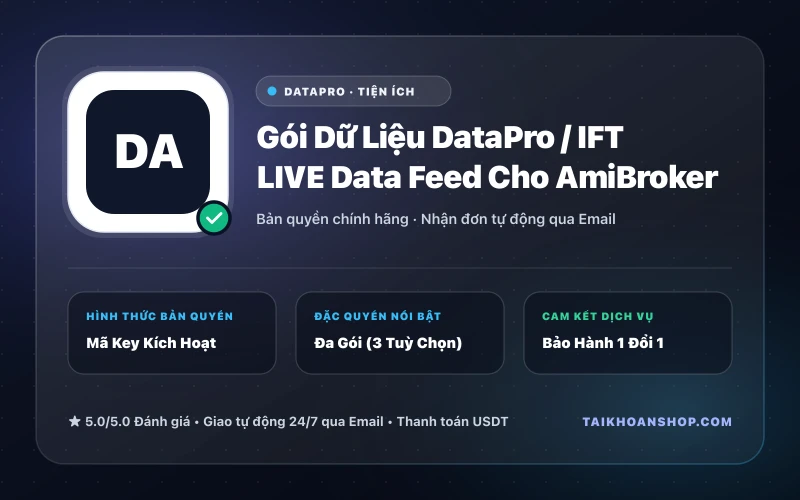 Gói Dữ Liệu DataPro / IFT LIVE Data Feed Cho AmiBroker