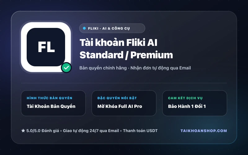 Tài khoản Fliki AI Standard / Premium