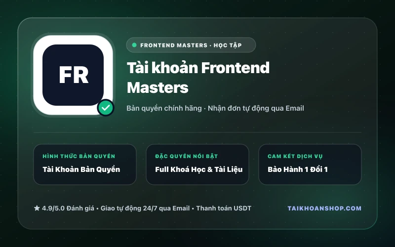 Tài khoản Frontend Masters