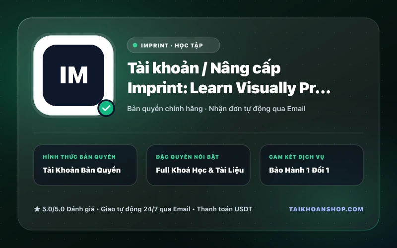 Tài khoản / Nâng cấp Imprint: Learn Visually Premium