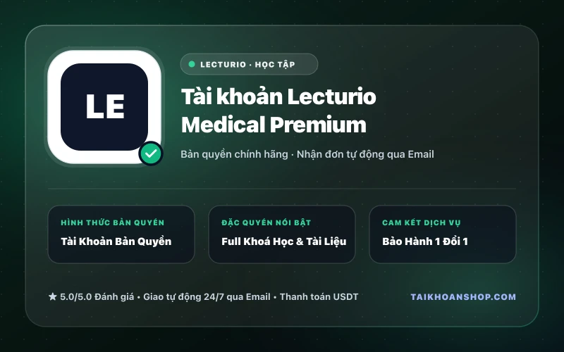 Tài khoản Lecturio Medical Premium