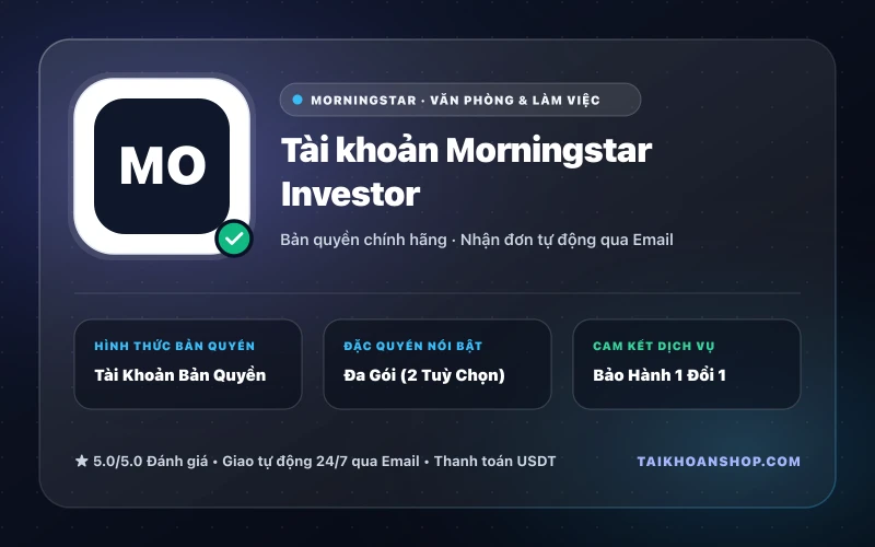 Tài khoản Morningstar Investor