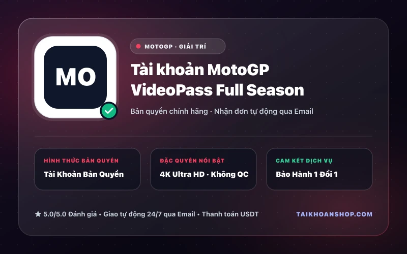 Tài khoản MotoGP VideoPass Full Season