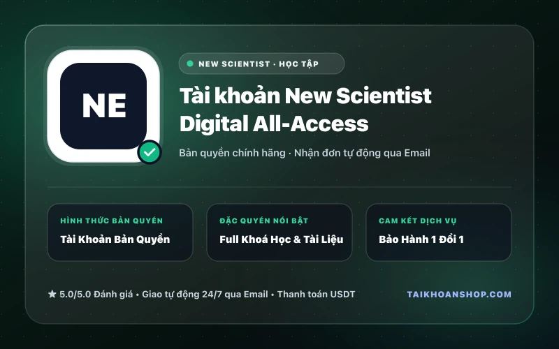 Tài khoản New Scientist Digital All-Access