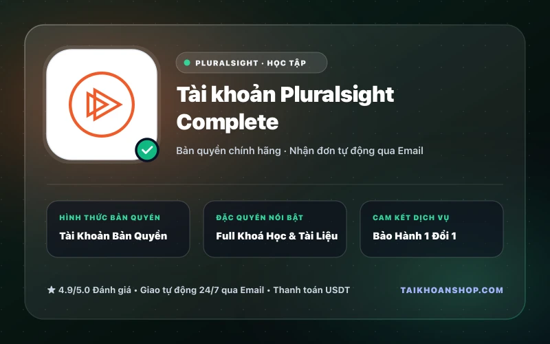 Tài khoản Pluralsight Complete