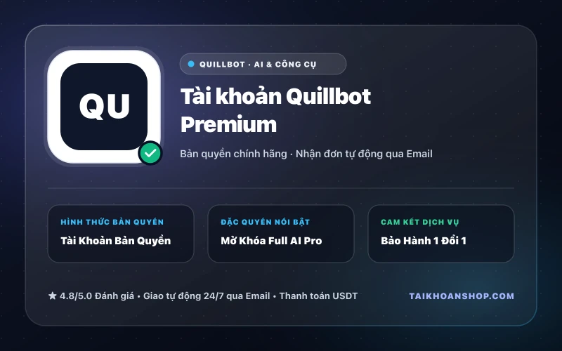Tài khoản Quillbot Premium