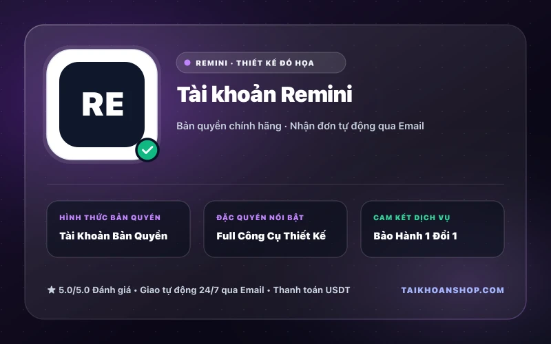 Tài khoản Remini