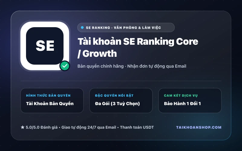 Tài khoản SE Ranking Core / Growth