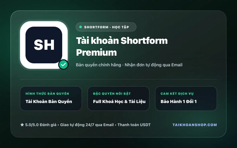 Tài khoản Shortform Premium