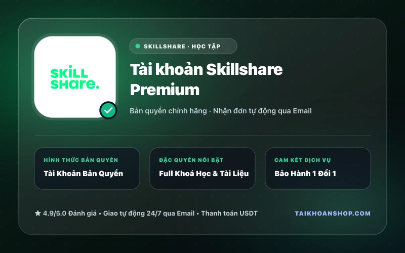 Tài khoản Skillshare Premium