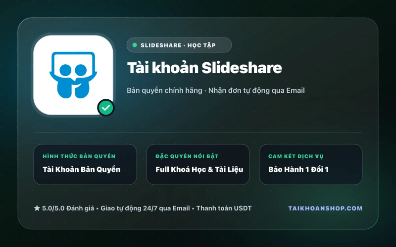 Tài khoản Slideshare