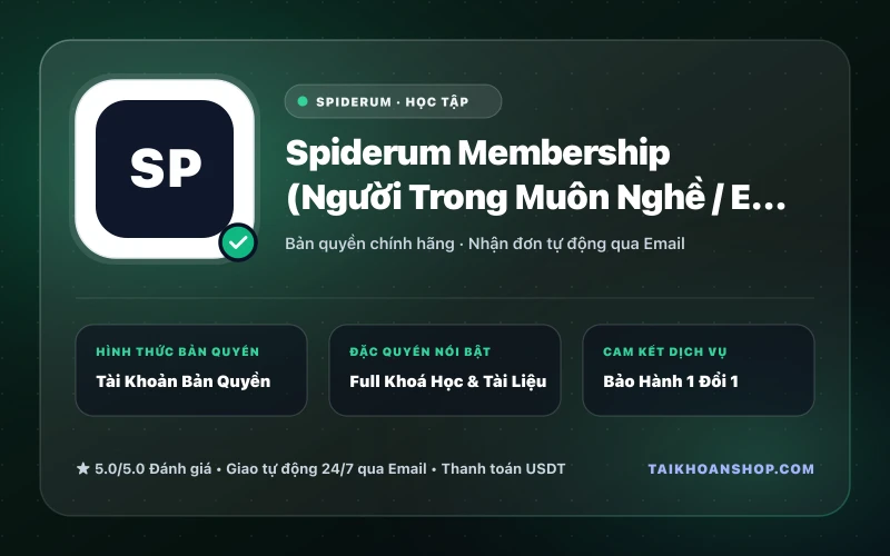 Spiderum Membership (Người Trong Muôn Nghề / Ebook Spiderum)