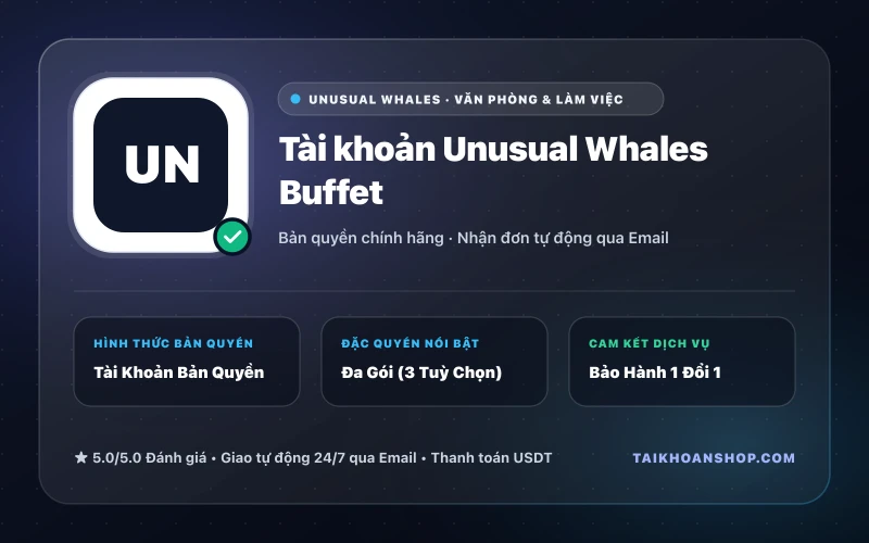 Tài khoản Unusual Whales Buffet