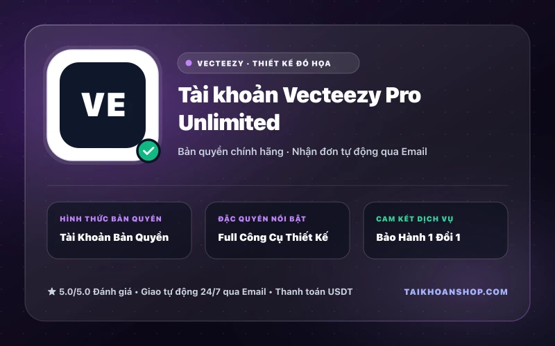 Tài khoản Vecteezy Pro Unlimited