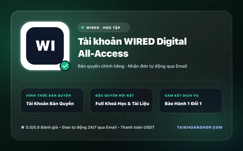 Tài khoản WIRED Digital All-Access