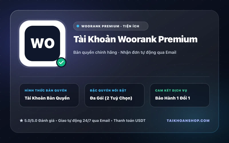 Tài Khoản Woorank Premium