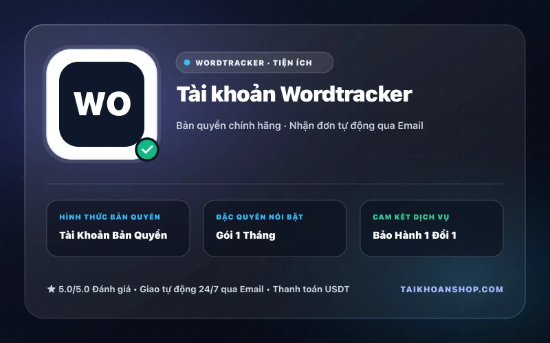 Tài khoản Wordtracker