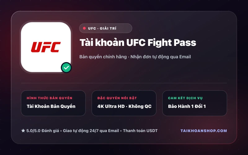 Tài khoản UFC Fight Pass