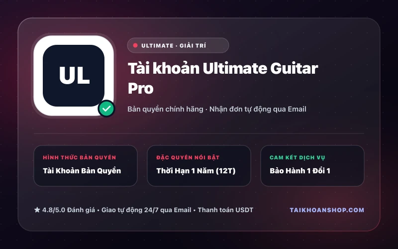 Tài khoản Ultimate Guitar Pro