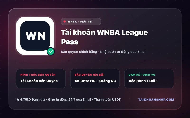 Tài khoản WNBA League Pass